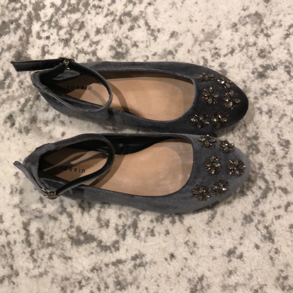 Torrid Velvet flat with rhinestone embellishments